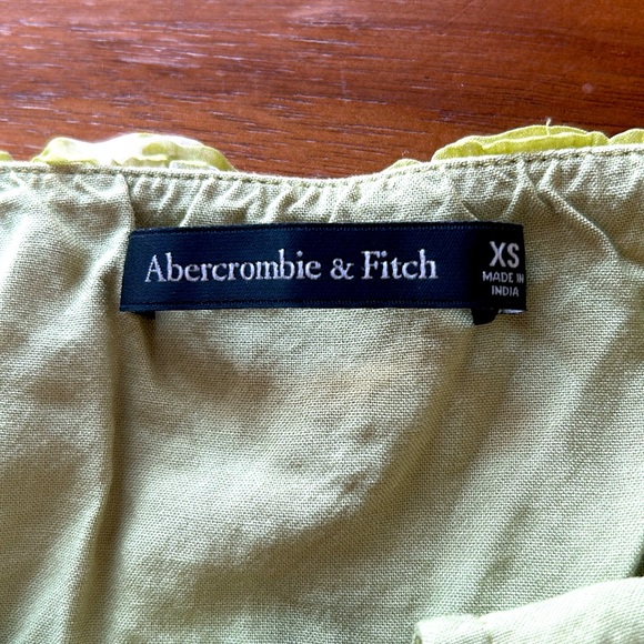 Abercrombie halter maxi dress green/ ivory floral print - Picture 4 of 6